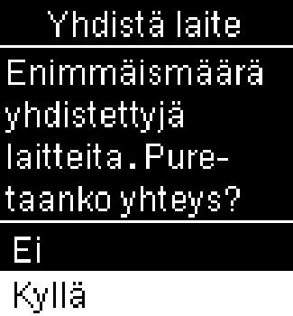 6 4 Langaton tiedonsiirto ja mittarin yhdistäminen Lisälaitteiden yhdistäminen Korosta Yhdistä laite painamalla tai. Paina.