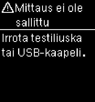 Mittarin huolto ja vianmääritys Virheilmoitukset w VAARA Älä koskaan tee hoitopäätöksiä virheilmoituksen perusteella.