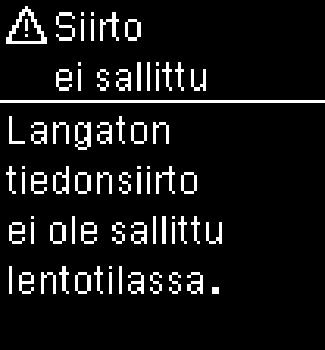 Varmista, että yhdistetty laite on mittarin toimintasäteellä ja sen virta on päällä. Tietoja ei pystytty siirtämään mittarista tietokoneelle.