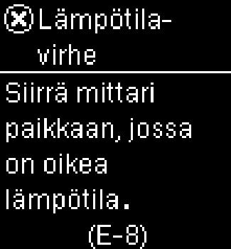 Irrota paristot, pidä virta-/ asetus-/ok-näppäintä painettuna vähintään 2 sekuntia, ja aseta paristot takaisin paikalleen.