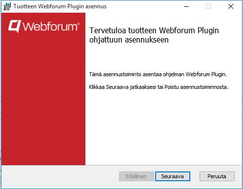 Liite 1: Webforum lisäohjelman asennus (Internet Explorer ja Chrome) Vedä & Pudota- ja Muokkaa -toimintoja varten sinun on asennettava koneellesi Webforum lisäohjelma.