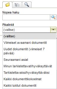 Navigointipuut (Professional lisäominaisuus) Navigointipuun välilehti löytyy kansiovälilehden vierestä. Navigointipuun kohdalla näkyy sekä nimi että määritteiden arvot.