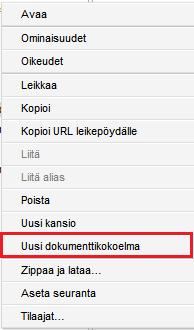 Dokumentin alias (dokumentti linkit) Dokumentin alias on dokumentti, joka sijaitsee yhdessä kansiossa ja joka halutaan näkymään myös toisessa kansiossa.