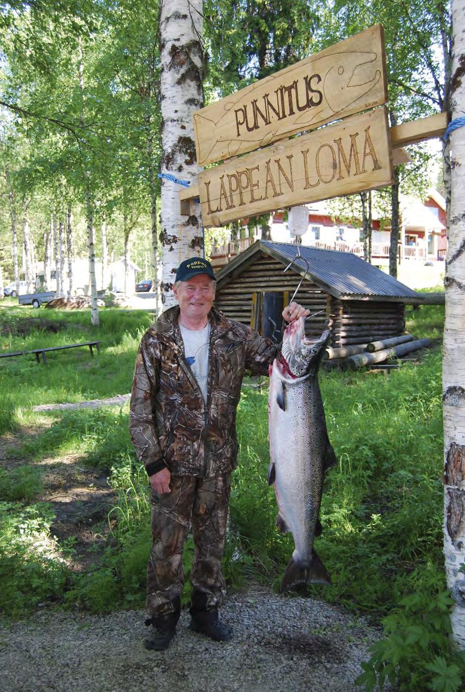 Lohenkalastus Lapin jokialueilla on suosittua.