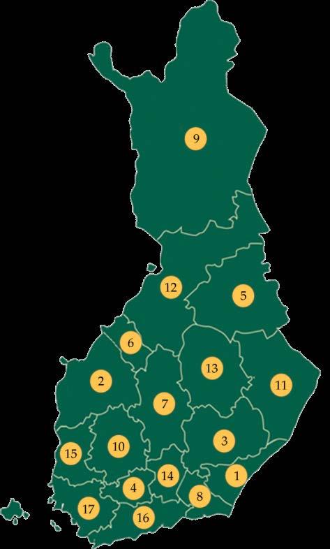 Maakuntarahastot ja perustamisvuodet Maakuntarahastot 1. Etelä-Karjalan rahasto 1962 2. Etelä-Pohjanmaan rahasto 1959; 1963 3.