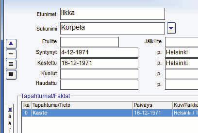 0 HENKILÖTIEDOT Selkeä käyttöliittymä Perustietojen helppo kirjaus Monipuolinen raporttiosio Vaatii harjoittelua Raporttiosio englanninkielinen Legacy Family Tree -sukututkimusohjelmalla on takanaan