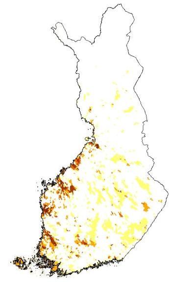 Kasviryhmien osuudet valuma-alueilla ( maa-alasta) Kevätöljykasvit Sokerijuurikas Kumina