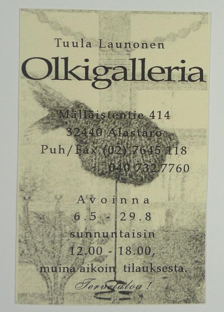 Retki Alastaron Olkigalleriaan 3.9.