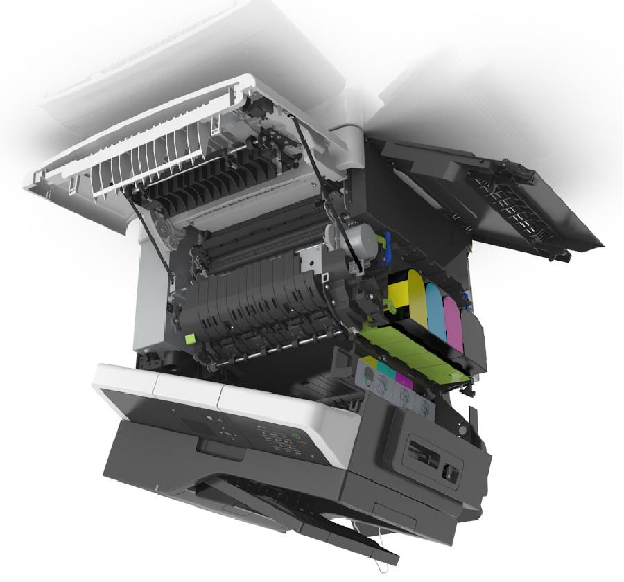 Tulostimen ylläpito 130 Erotinalusta, kiinnitysyksikkö ja siirtomoduuli sisältyvät huoltopakettiin. Ne voi tarvittaessa tilata ja vaihtaa myös erikseen.