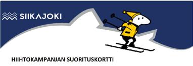 KANSANHIIHTOKAMPANJA Perinteinen hiihtokampanjamme suksitaan 1.2. - 31.3. Osallistua voit tulostamalla suorituskortin www.siikajoki.fi tai leikkaamalla alla olevan talteen.