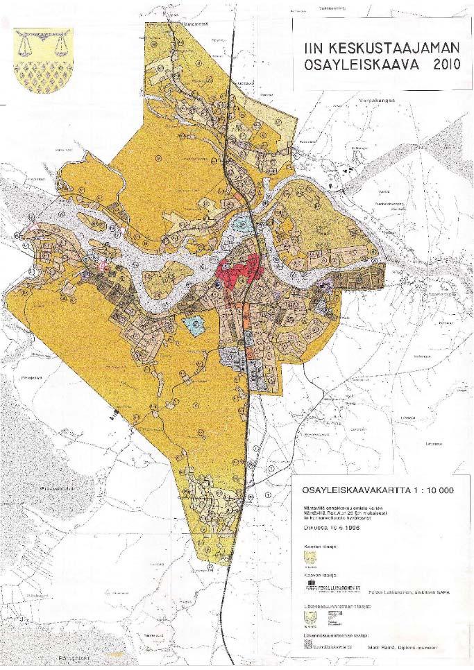 Suunnittelualue käsittää keskustaajaman asemakaavoitetut alueet Iin kirkonseudulla, Alarannassa, Liesharjussa, Illinsaaressa ja Suvantolassa.