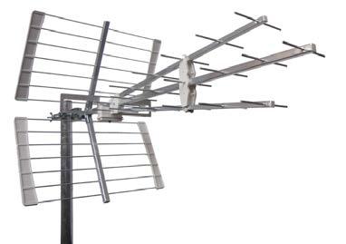 Pientalon antenniasennusesimerkki - Kolme antennia, FM-, VHF- ja UHF-antenni - Suodin tai vahvistin - Viisi antennirasiaa, joista yksi ketjutettava RASIAT JA JAOT