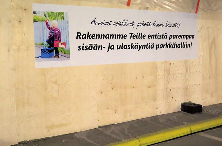 2 Pysäköintihallien laajemmissa korjauksissa häiritään poikkeuksetta sekä hallin toimintaa että myös ko. hallikohteen liikkeiden asiakasvirtoja.