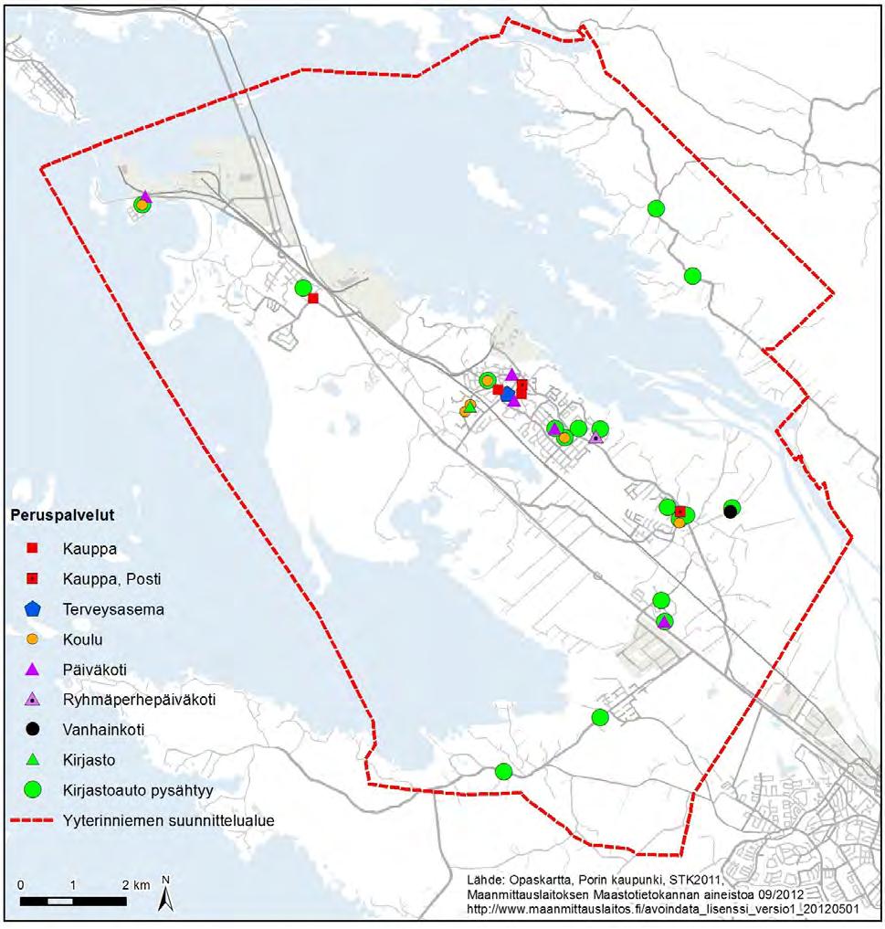 luokat) toimivat Uniluodossa Pihlavassa, Metsämaalla ja Kyläsaaressa. Yläkoulu (7-9 luokat) ja lukio toimivat Pihlavassa. Kirjasto sijaitsee Pihlavassa yläkoulun ja lukion yhteydessä.