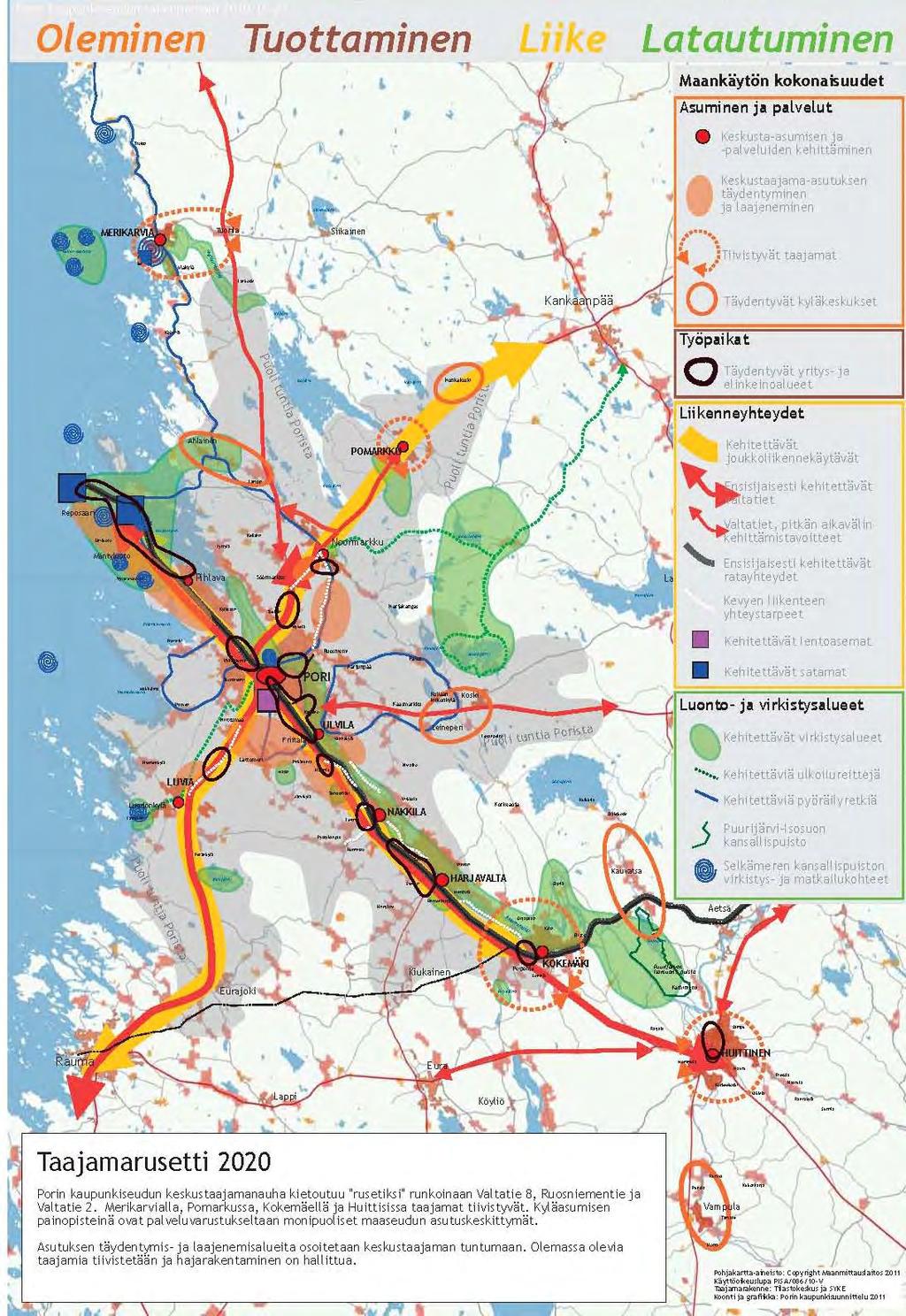 Kuva 41. Porin kaupunkiseudun rakennemalli.