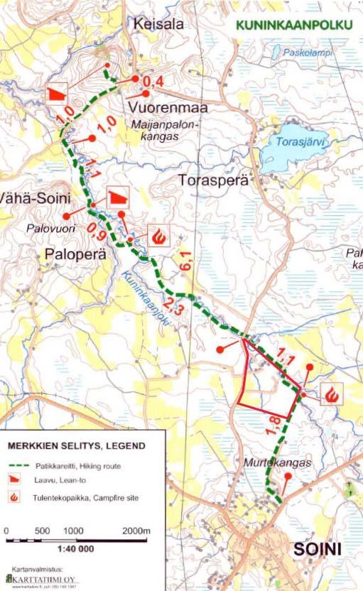 Suunnittelualue rajautuu koillispuolelta Kuninkaanjokeen ja länsipuolelta Möksyntiehen. Teollisuusalueen lähiympäristö on rakentumatonta pelto ja metsämaata.