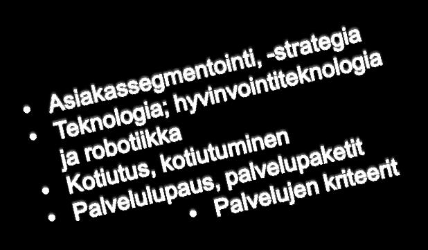 Asiakasohjaustoiminta ja palvelujen integraatio asiakkaan näkökulmasta Viestintä: Vapaa-aika Yleinen ohjaus, kirjastot, harrastukset, ikäpisteet Ei julkisesti järjestettyjä palveluja, matala kynnys