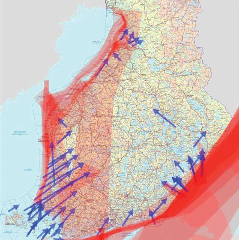 2 2. AINEISTO JA MENETELMÄT 2.1 Lähtötiedot Perämeren koillisosan rannikkoaluetta seurailevien lintujen kevätmuuttoreittien pääpiirteistä on olemassa kohtalaisen kattavasti tietoja.