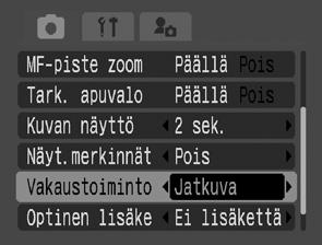 Pakkausasetusten summittaiset arvot Pakkaussuhde Erikoishieno Laadukas Hieno Normaali Normaali Tarkoitus Laadukkaiden kuvien kuvaaminen Normaalilaatuisten kuvien kuvaaminen Useiden kuvien kuvaaminen