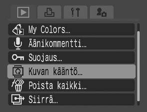 Suunta vaihtuu asentojen 90º/270º/alkuperäinen välillä joka