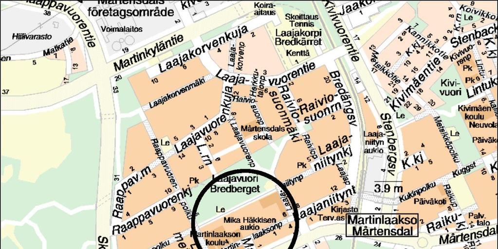 Hakija: Vantaan kaupunki Toteuttaja ja suunnittelukonsultit: T2H Rakennus Oy, Avain Rakennuttaja Oy, Arkkitehtitoimisto Helamaa & Heiskanen,, MA-Arkkitehdit Oy Suunnittelualue Suunniteltavana oleva