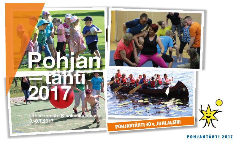 Pohjantähti-leiri 3.-8.7.2017 Legendaarinen Pohjantähti-leiri kokoontuu jo 30. kerran Kisakeskuksessa. Tänä vuonna leiri järjestetään 3.-8. 7.2017. Suosittu koko perheen tapahtuma kokoaa Kisikseen osallistujia eri puolilta Suomea kesäiseen yhdessäoloon.