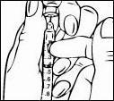 7. Kun neula on vielä ylösalaisin olevassa injektiopullossa, tarkista ettei ruiskussa ole ilmakuplia. Napauta varovasti ruiskua, jotta ilmakuplat nousevat ruiskun yläosaan.