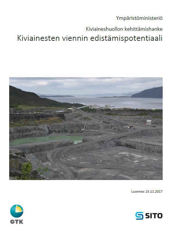 Kiviainesten vienti ulkomaille 7 Ei ole kansantaloudellisesti suurta liiketoimintaa Kiviainesala on osa isompaa rakennusteollisuuden kokonaisuutta Voi toimia kasvun alustana rakennusalan tuotteita ja