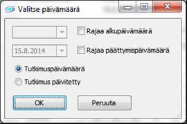 Projekti Pistetunnus Työnumero Omistaja Meta Aikaväli Anna etsittävän projektin nimi. Anna etsittävän kairauksen pistenumero. Anna tutkimuksen työnumero. Omistajan avulla rajaus.