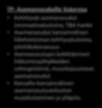 TP: Liikennejärjestelmien digiloikka Uudet pysäköintiratkaisut osana älykkäitä liikennejärjestelmiä, kartoitus ja mallinnushanke Kestävän liikkumisen asema kuntien päätöksenteossa, selvitys