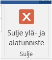 6 4. SIVUN ASETUKSET 4.1 Sivun numerointi Valitse Lisää valikkorivi ja sieltä kuvake sivunumero.