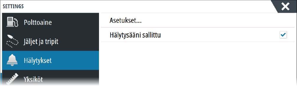 21 Hälytykset Hälytysjärjestelmä Järjestelmä suorittaa jatkuvia tarkastuksia vaarallisten tilanteiden ja järjestelmävikojen varalta järjestelmän ollessa käynnissä.