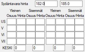 4 (12) 2.3 Sydäntavaran hintojen antaminen (vaihtoehdot) Sydäntavaran hintaesimerkki 1: TimberLOG-simulaattorissa on useampi vaihtoehto määritellä sydäntavaran hinnat.