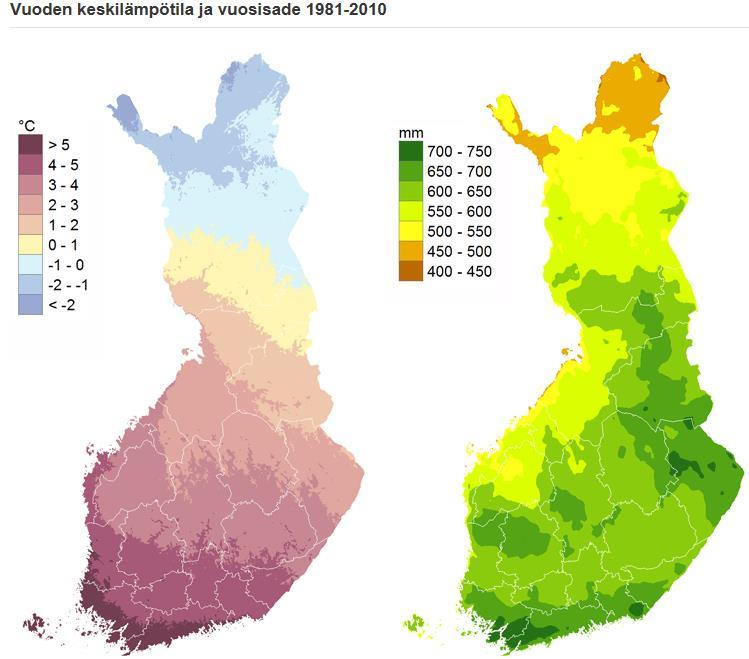 tunturikoivikkoa Suomen ilmasto - vuoden