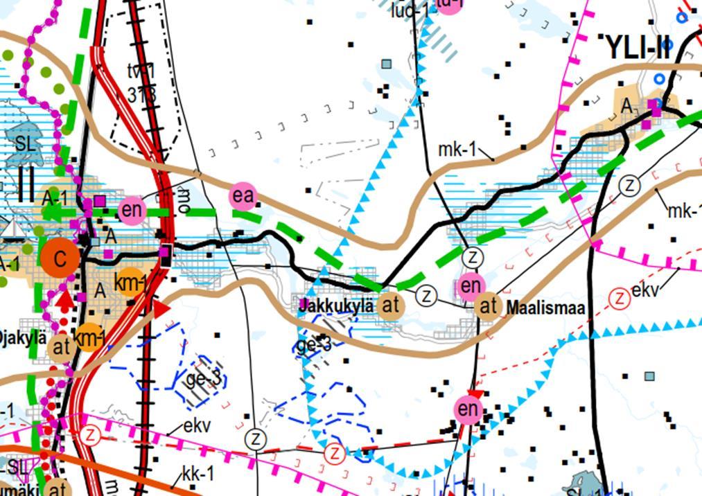 Lisäksi suunnittelualue kuuluu Iijokilaakson maaseudun kehittämisen kohdealueeseen (mk-1).