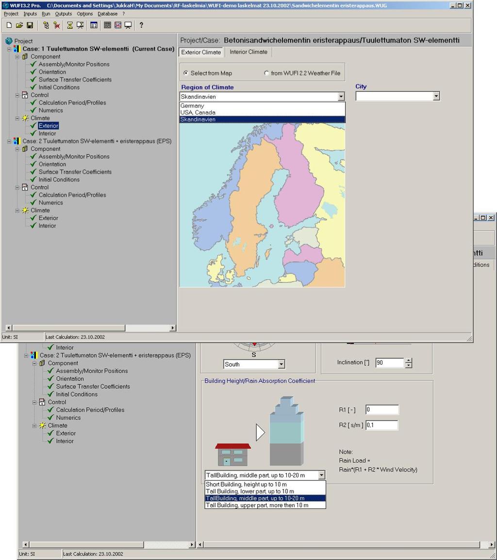 Kapillaarisen kosteuden siirtymisen ja kosteuskapasiteetin huomioiminen edellyttää