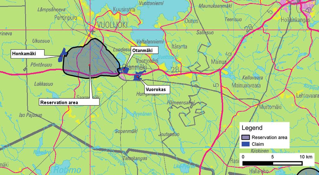 Tuotteiden kemiallinen koostumus Rautapelletti Alkuaine V2O5 Pitoisuus % Alkuaine Pitoisuus % Ilmeniitti Alkuaine Pitoisuus % Alkuaine Fe_tot 66.45 MnO 0.06 V2O5 91.3 Fe_tot FeO 0.45 Cr2O3 0.