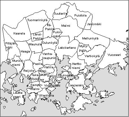 Helsinki Copyright Helsingin kaupunki, Kaupunkimittausosasto 36 /23 Genimap Oy, Lupa L5475/3 Asukastiheys h/km2 Asuntojen keskikoko m2 Asuntokuntien keskikoko Korkeakoulututkinto 15 1 3,5 5 12 8 3 4