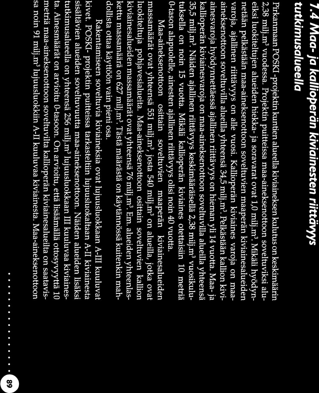 i 6 5 4 fiionkiviainesaiu681 DMaaperän kiviainesalueet E 3 2 1 : E = :t.e c..2.x = E -I kunta =.. CI z :c E c Q.-. : Kuva 45.