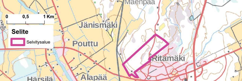 1 1. JOHDANTO Ritavuoren selvitysalue sijaitsee Lapuan kaupungissa, Alajärventien länsipuolella olevalla Ritamäen alueella.