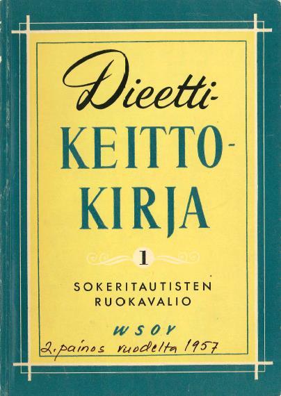 Dieettihoito muodostaa vanhastaan sokeritaudin käsittelyn perustan. Sokeritautiselle ei kuitenkaan enään suositella sellaisia erikoisruokia (esim. sokeritautisen leipää) kuin ennen.