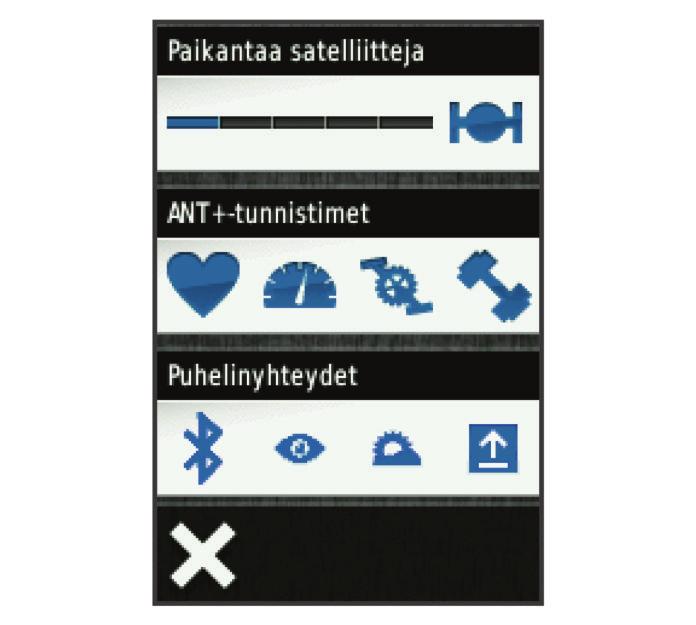 Valitsemalla voit säätää taustavalon kirkkautta ja aikakatkaisua. À Ota taustavalo käyttöön tai poista se käytöstä. Voit käynnistää ja sammuttaa laitteen painamalla painiketta pitkään.