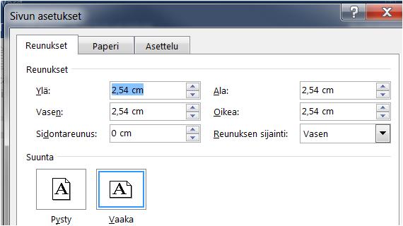 Poistu ylätunnistealueelta joko painamalla Sulje painiketta tai klikkaa kaksoisklikkauksella tekstiosaan. 4.