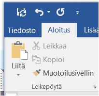 Tekstin siirto eli leikkaus toiseen paikkaa tehdään seuraavasti: Maalaa teksti ota hiirellä tekstistä kiinni ja vie se haluttuun kohtaan tai valitse Muokkaa/ leikkaa ja vie tämän jälkeen kursori