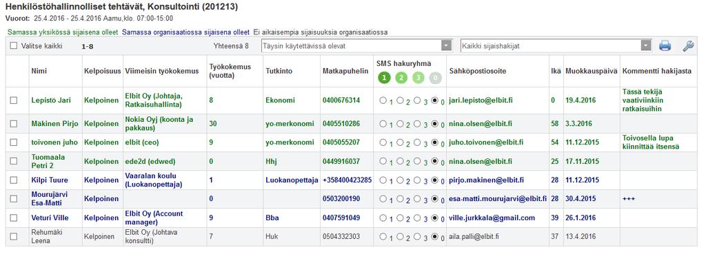 4.3 SMS-ryhmävalintojen muutokset haettaessa sijaista sijaistarpeeseen 4.3.1 Ominaisuuden kuvaus Uudessa Kuntarekry