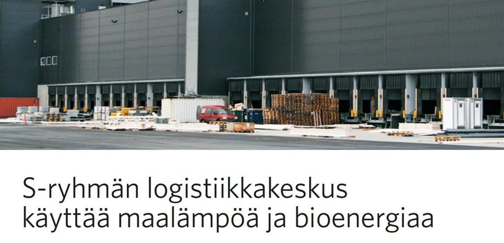 pelletti+maalämpö SOK:n logistiikkakeskus Sipoossa, missä