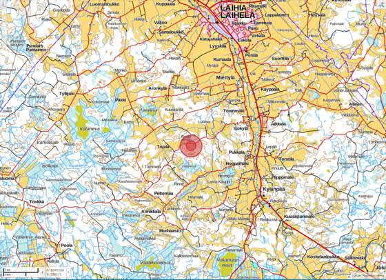 1 JOHDANTO 3 Työn tarkoituksena oli selvittää Laihian Isokylälle suunnitellun pyrolyysilaitosalueen lepakoiden esiintymisen tilannetta.