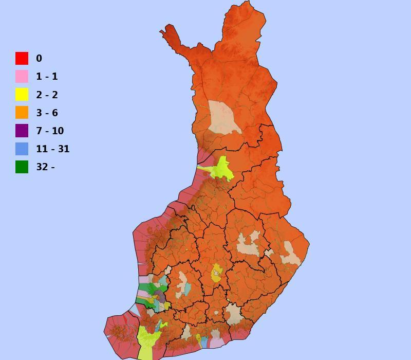 Hakemusten lukumäärä 2017