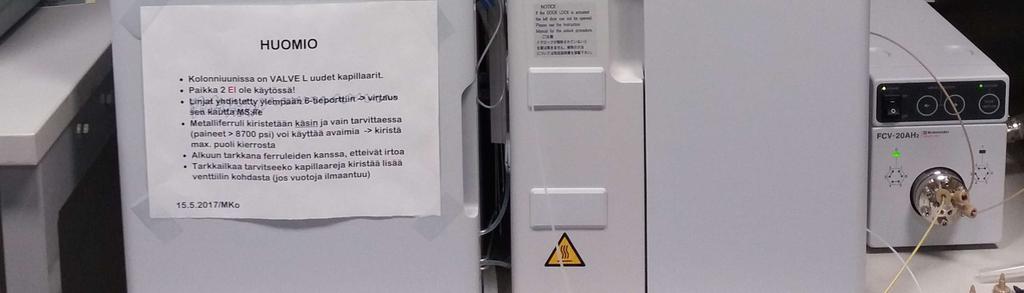 nestekromatografia-laitteiston yksiköt