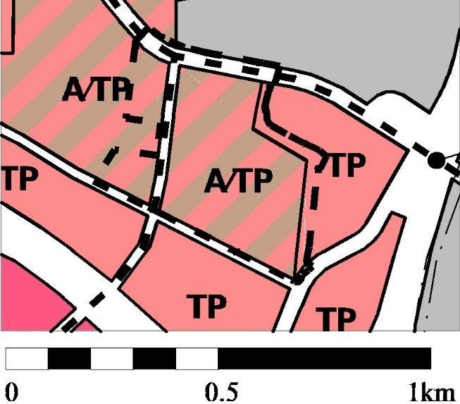 Alue on täyttynyt suurimittakaavaisista rakennuksista sekä asvaltoiduista pinnoista. Katuverkko on harva ja korttelikoko valtaisa.